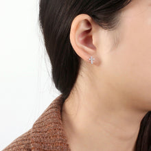 Load image into Gallery viewer, 925 Dainty Cross Earring
