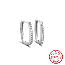 Load image into Gallery viewer, 925 Cz Paper Clip Earring